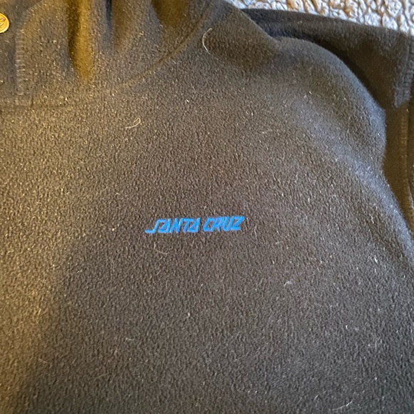 santa cruz stripe black tech fleece hoodie - Picture 3 of 6